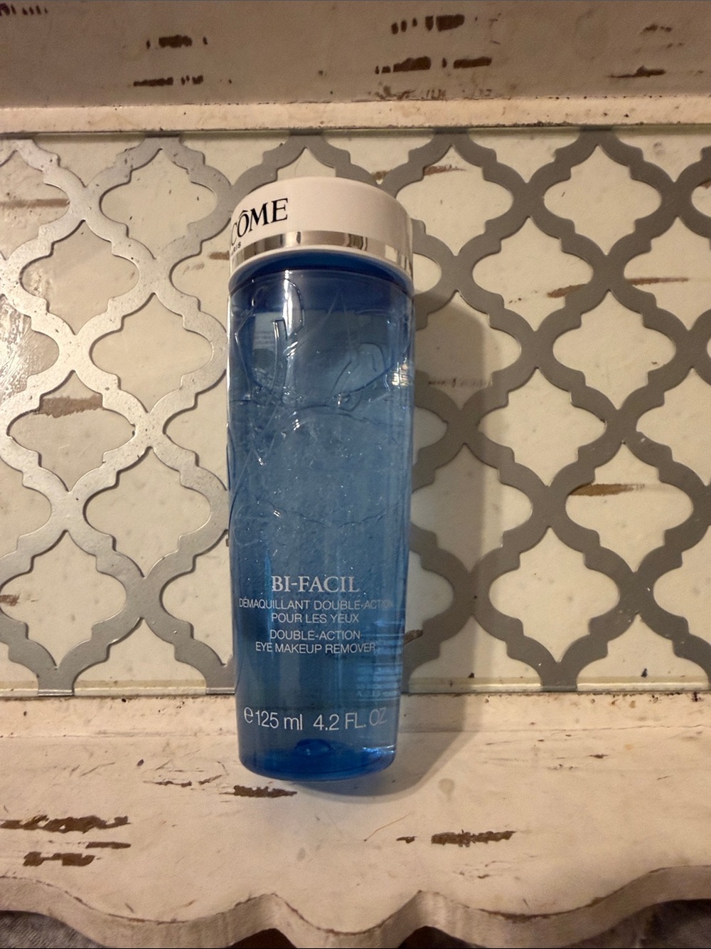 Lancome Bi-Facil Dual-Action Eye Makeup Remover in Blue and White
